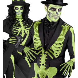 Rukavice - kostrové ruky svietiace v tme